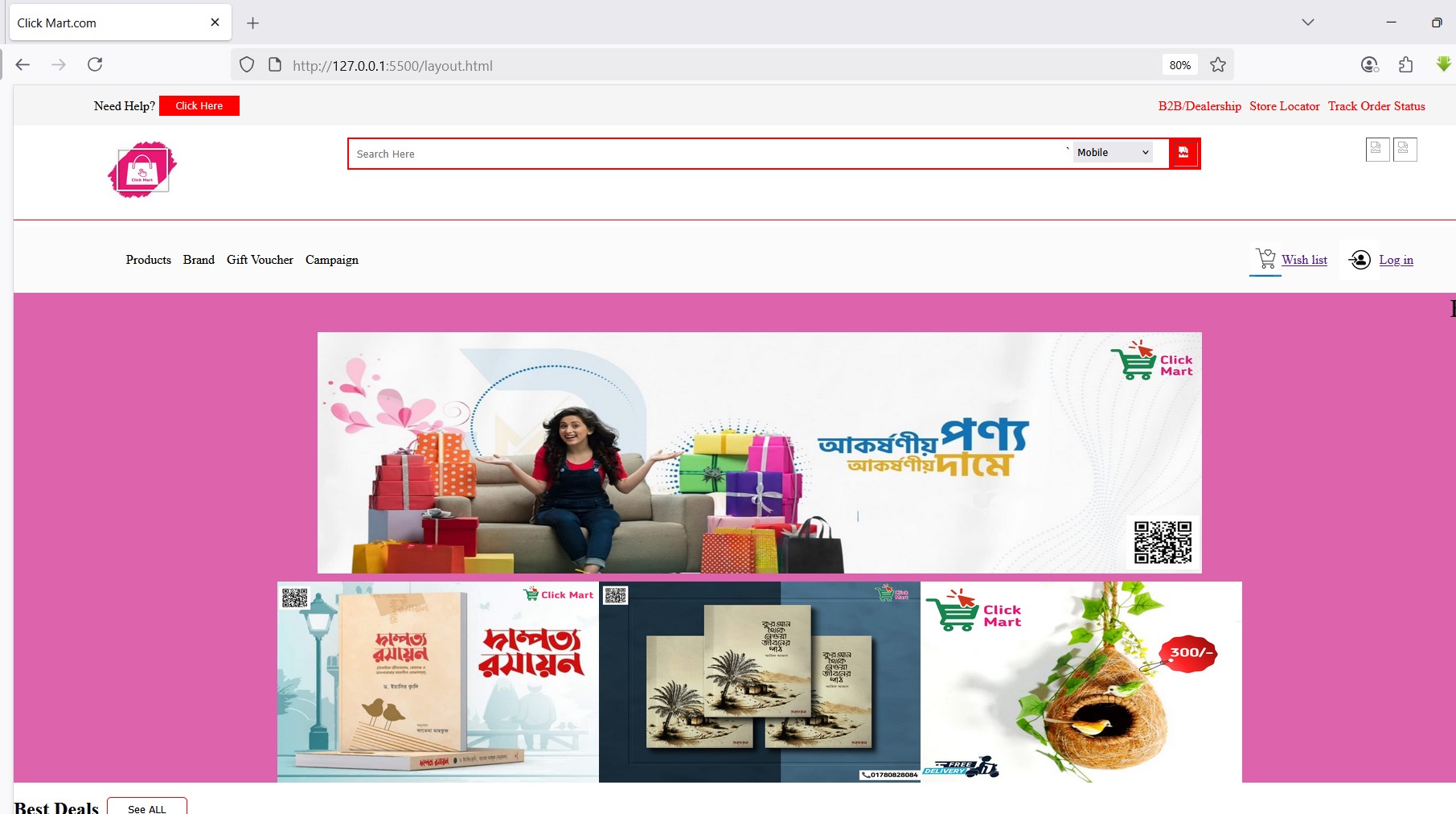 Clickmart Website Project by TheRimonShow